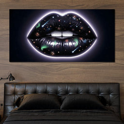 Cosmic Lips Allure of the Night - NicheCanvas