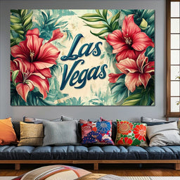 Hibiscus Oasis in Vegas - NicheCanvas