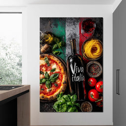 Italian Feast Still Life - NicheCanvas