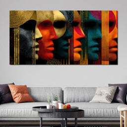 Faces of Colorful Reflections - NicheCanvas