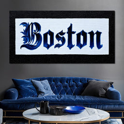 Majestic Boston Lettering - NicheCanvas
