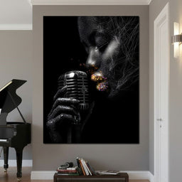 Stardust Singer Noir Portrait - NicheCanvas