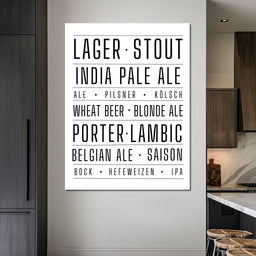 Craft Beer Typography - NicheCanvas