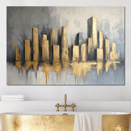 Golden Skyline - NicheCanvas