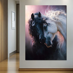 Shadowlight Twin Horses - NicheCanvas