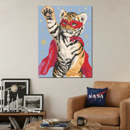 Superhero Tiger Cub Rising - NicheCanvas