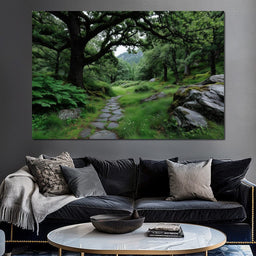 Emerald Forest Stone Pathway - NicheCanvas