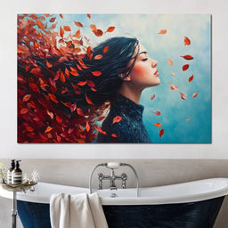 Autumn Breeze Embrace - NicheCanvas