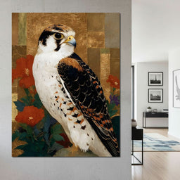 Golden Peregrine Elegance - NicheCanvas