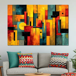 Geometric Dawn Spectrum - NicheCanvas