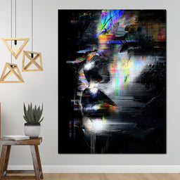 Prismatic Glitch Visage - NicheCanvas