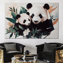 Panda Blissful Embrace - NicheCanvas