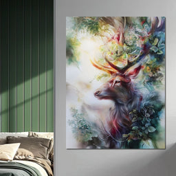 Majestic Forest Elk Guardian - NicheCanvas