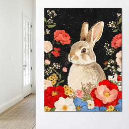 Meadow Dreams with Bunny - NicheCanvas