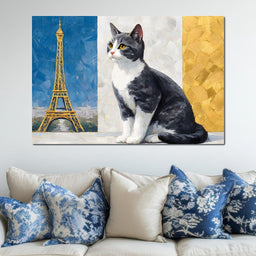 Feline Enchantment in Paris - NicheCanvas