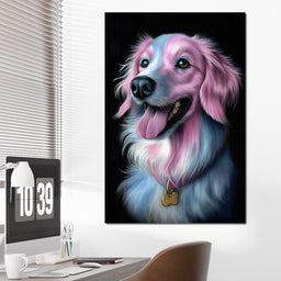 Pink & Blue Golden - NicheCanvas