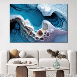 Glacial Coral Marbling - TooplesArt - NicheCanvas