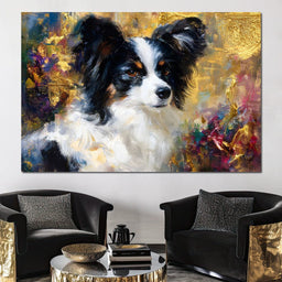 Golden Papillon Portrait Glow - NicheCanvas