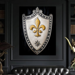Shield of Golden Elegance Fleur De Lys - NicheCanvas