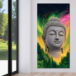Enlightened Cosmic Buddha Tranquility - NicheCanvas