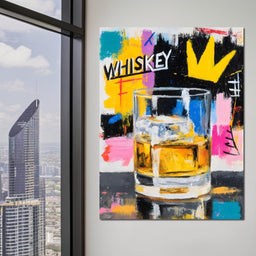Neon Whiskey Crown Toast - NicheCanvas