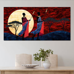 Moonlit Maasai Journey - TooplesArt - NicheCanvas