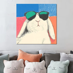 Chill Bunny in Shades - NicheCanvas