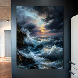 Tempest Dawn Ocean Fury - NicheCanvas