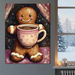 Gingerbread Cheer With Cocoa - NicheCanvas