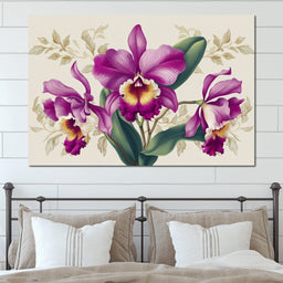Royal Orchid Botanical Study - NicheCanvas