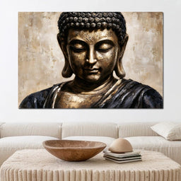 Golden Stillness Of Inner Reflection - NicheCanvas