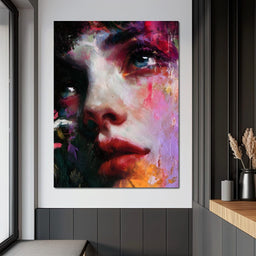 Vivid Portrait of Reflective Soul - NicheCanvas