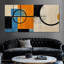 Geometric Orbit Mid Century Clash - NicheCanvas