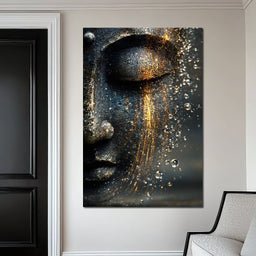 Golden Tranquil Buddha Flow - NicheCanvas