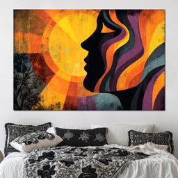 Radiant Solstice Silhouette - NicheCanvas