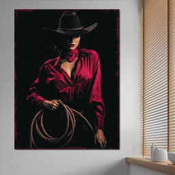 Midnight Cowgirl Red Blouse - NicheCanvas