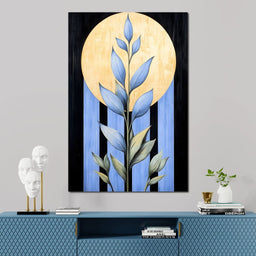 Golden Glow Leaf Reverie - NicheCanvas