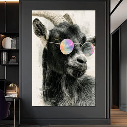 Stray Goat With A Painted Perspective - NicheCanvas