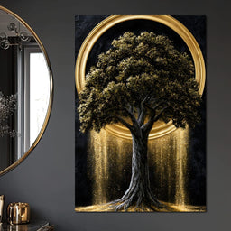 Gilded Roots of Eternal Radiance - NicheCanvas