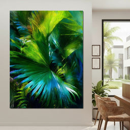 Lush Tropical Palm Oasis Flow - NicheCanvas