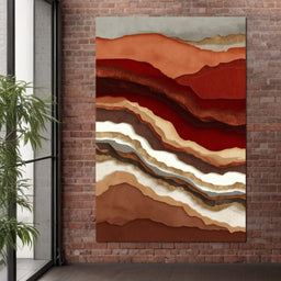 Desert Strata Gold Ridges - NicheCanvas