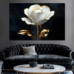 Golden Petals Elegance - NicheCanvas