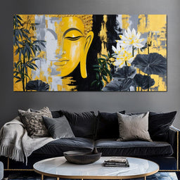 Golden Buddha Lotus Harmony - NicheCanvas
