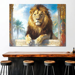 Lion Oasis - NicheCanvas