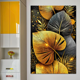 Golden Leaves Nightfall Magic - NicheCanvas