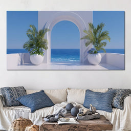 Sunlit Coastal Archway Escape - NicheCanvas