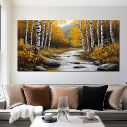 The Birchwood Stream - TooplesArt - NicheCanvas