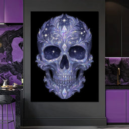 Galactic Crystal Skull Nebula - NicheCanvas