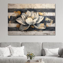 Harmony Golden Lotus - NicheCanvas