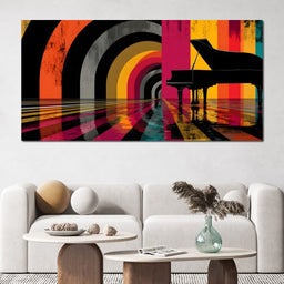 Piano Reflections in Color - NicheCanvas
